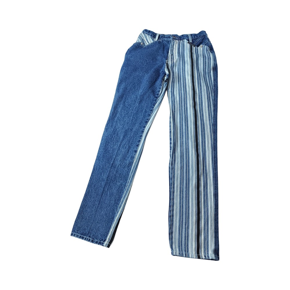 Western Ethics Vintage High Waisted Striped Colorblock 6/8 Jeans Heart  26
